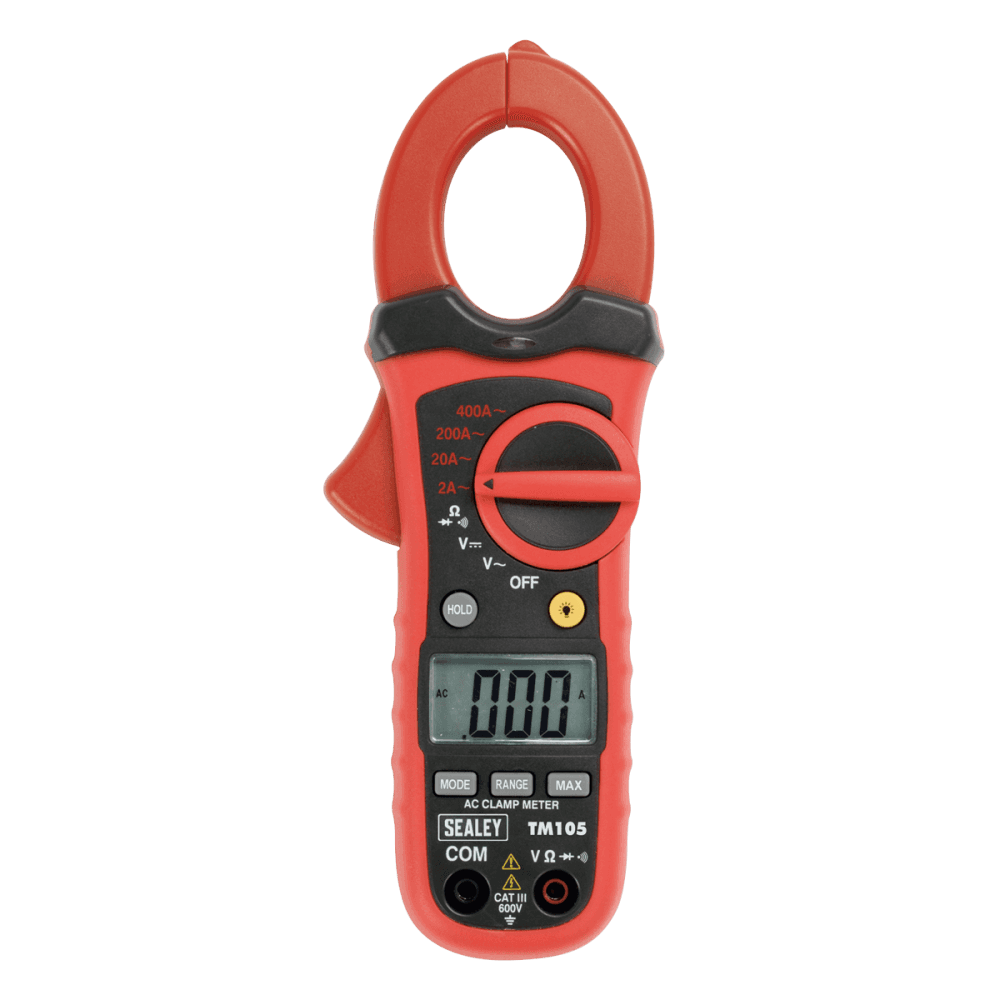 Sealey Professional Auto-Ranging Digital Clamp Meter NCVD - 6 Function Model No-TM105