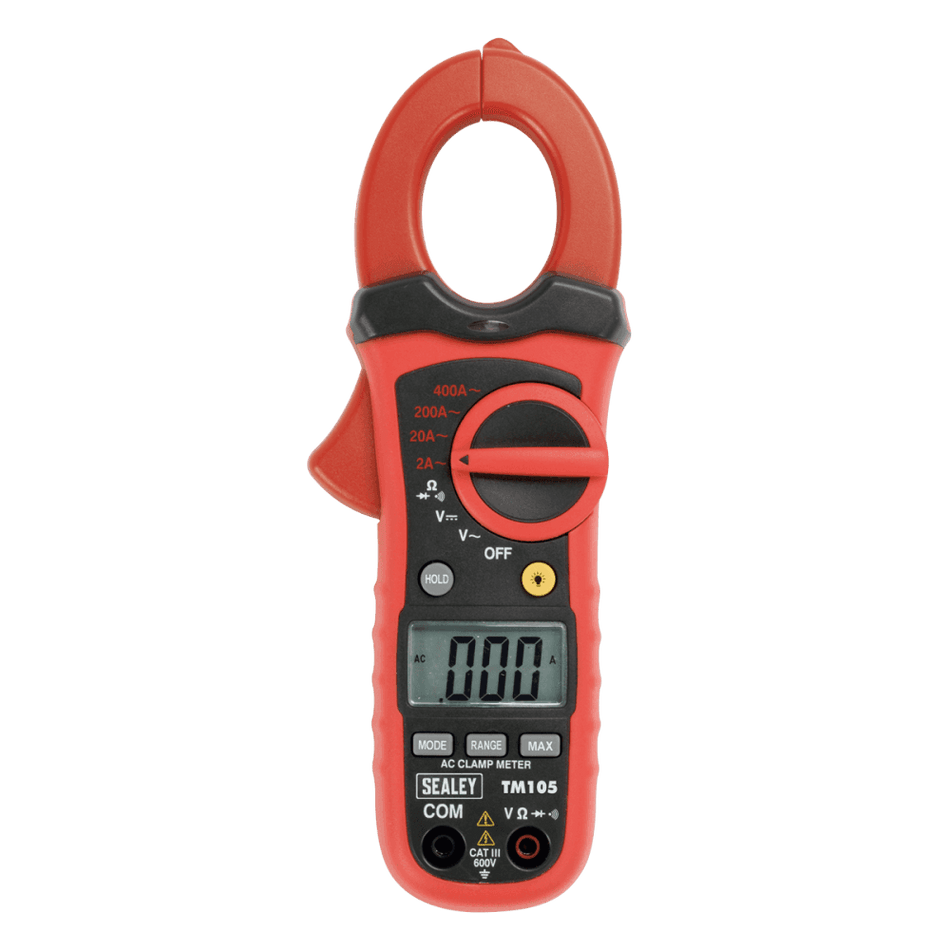 Sealey Professional Auto-Ranging Digital Clamp Meter NCVD - 6 Function Model No-TM105