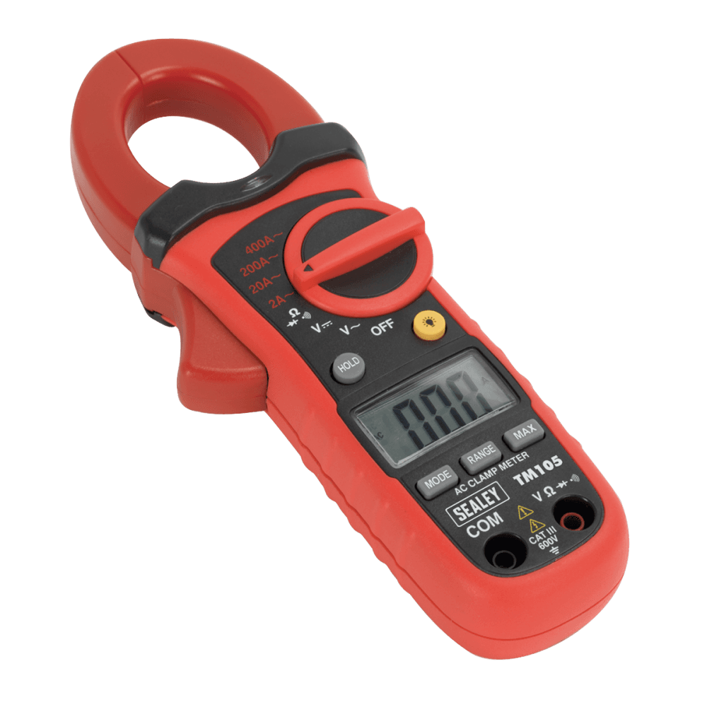 Sealey Professional Auto-Ranging Digital Clamp Meter NCVD - 6 Function Model No-TM105