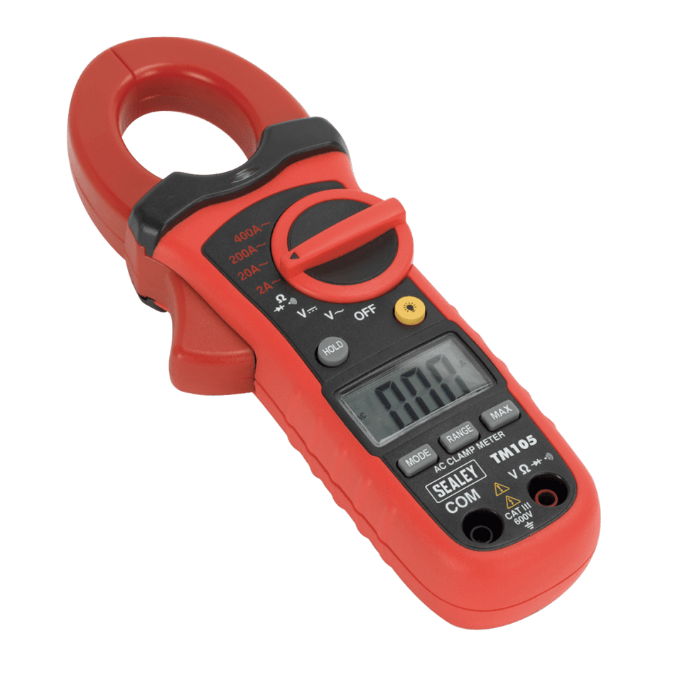 Sealey Professional Auto-Ranging Digital Clamp Meter NCVD - 6 Function Model No-TM105