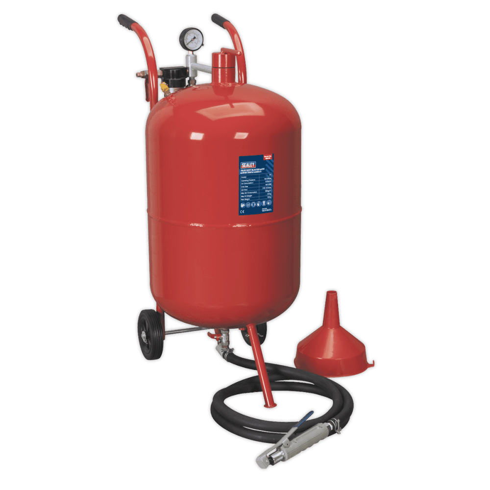 Sealey Shot Blaster with Water Trap & Wheels 75ltr Model No-SB998