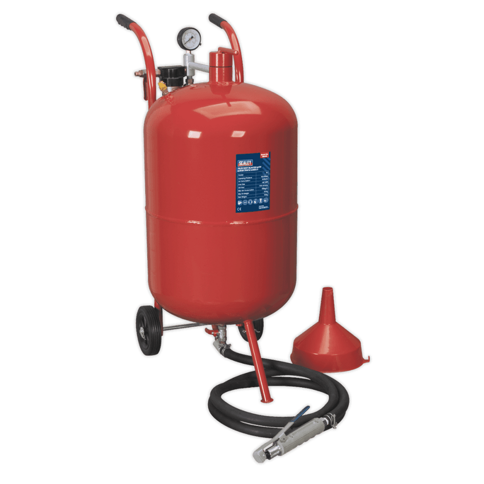 Sealey Shot Blaster with Water Trap & Wheels 75ltr Model No-SB998