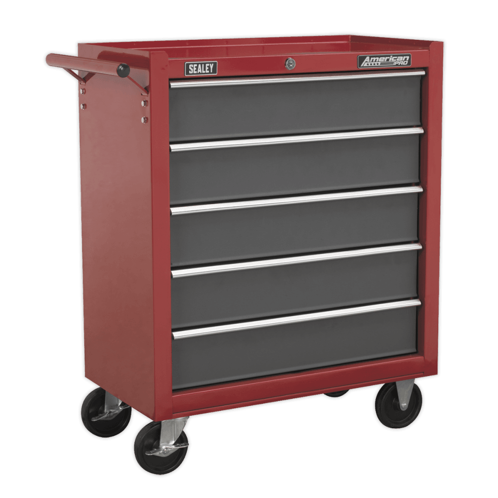Sealey Rollcab 5 Drawer with Ball Bearing Runners - Red/Grey Model No-AP22505BB