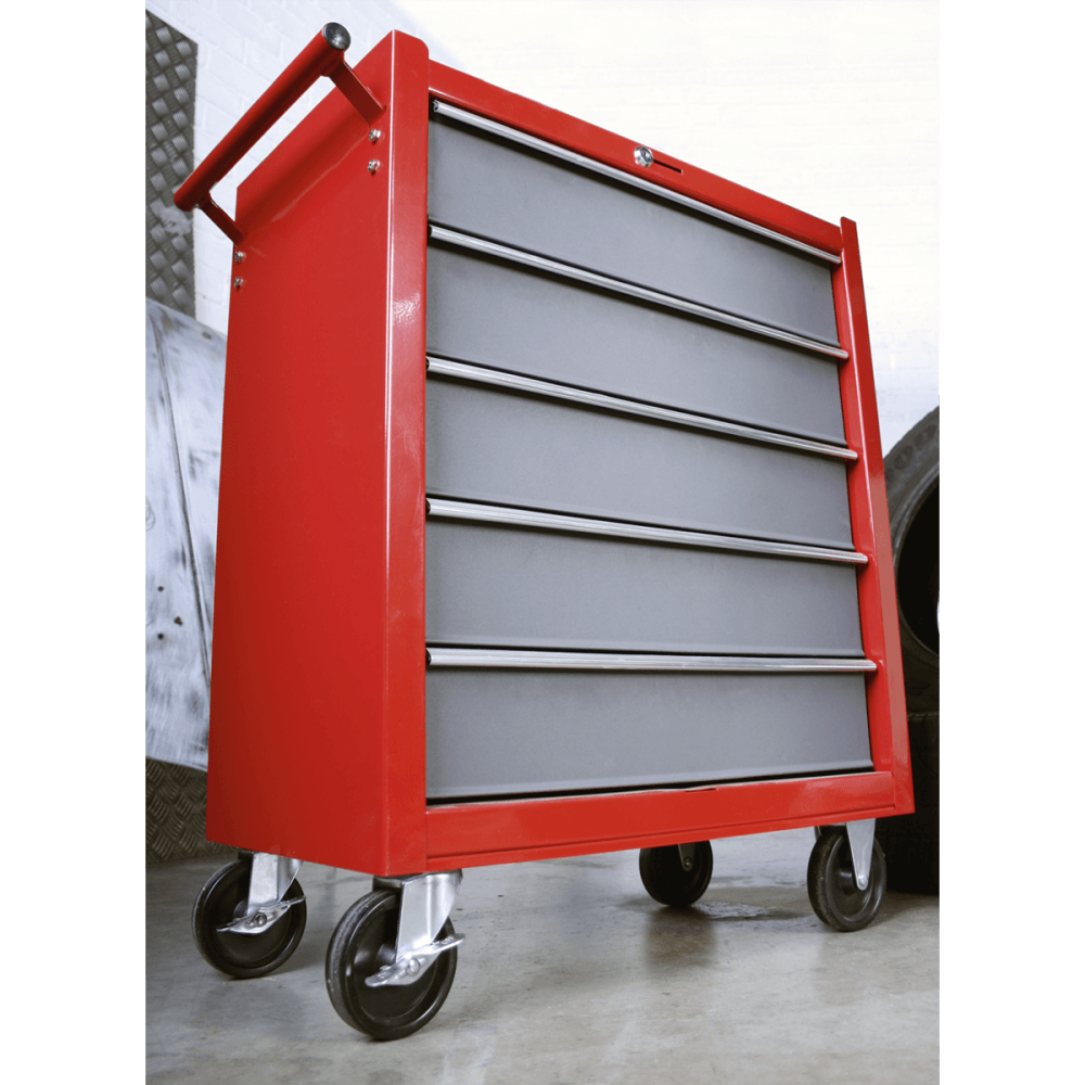 Sealey Rollcab 5 Drawer with Ball Bearing Runners - Red/Grey Model No-AP22505BB