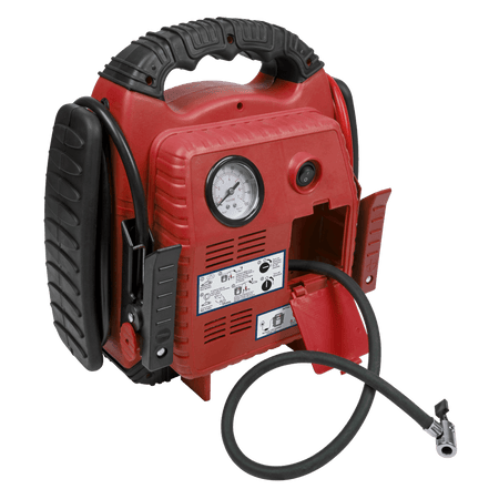 Sealey RoadStart Emergency Power Pack with Air Compressor 12V 900 Peak Amps Model No-RS132