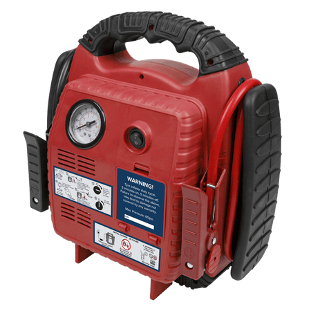 Sealey RoadStart Emergency Power Pack with Air Compressor 12V 900 Peak Amps Model No-RS132