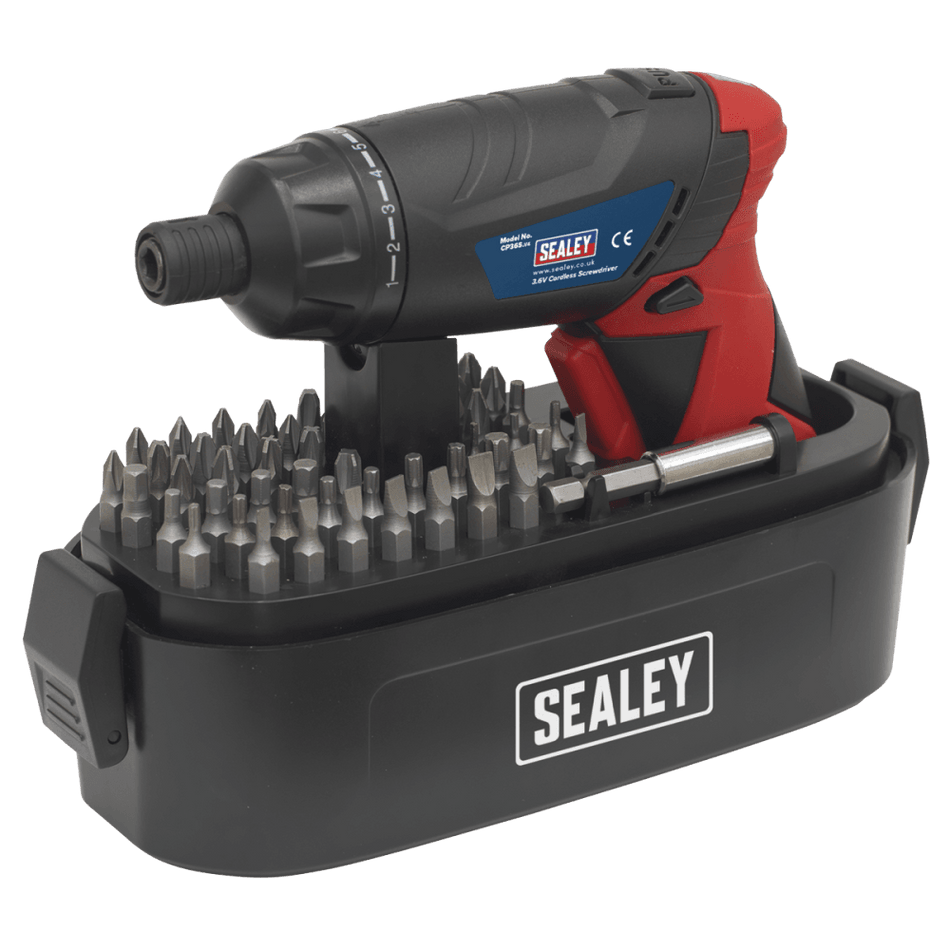 Sealey Cordless Lithium-ion Screwdriver Set 46pc 3.6V Model No-CP36S