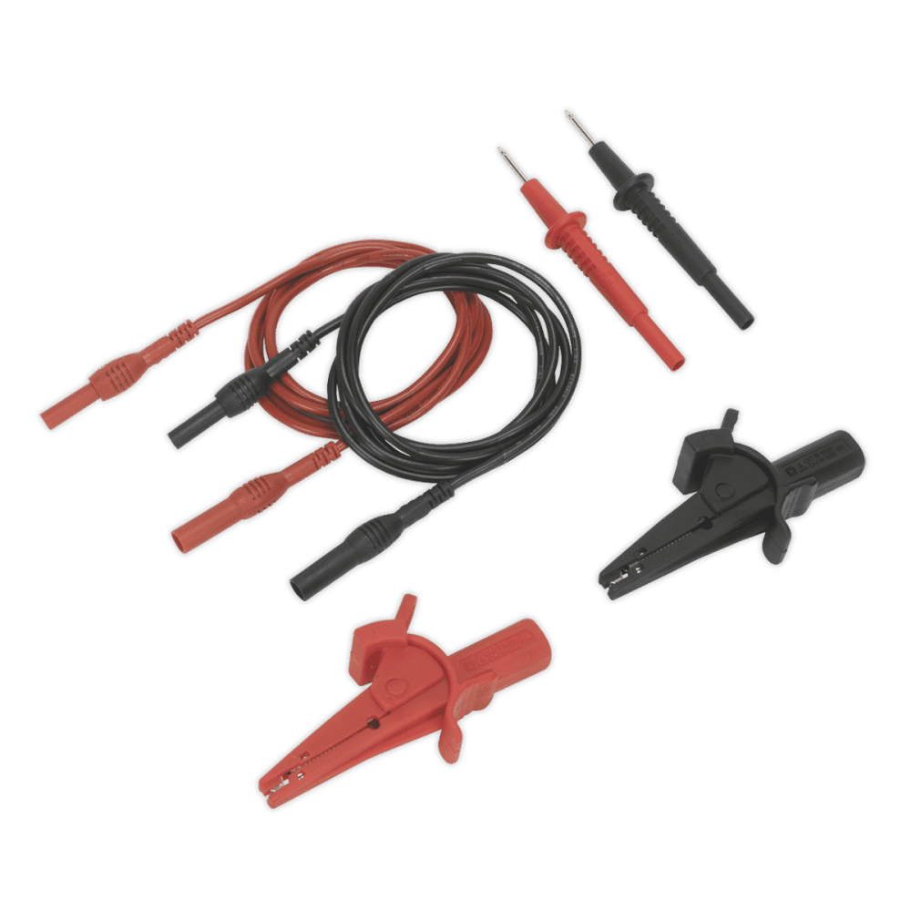 Sealey Automotive Test Lead & Crocodile Clip Set 6pc Model No-TATL