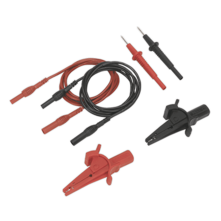 Sealey Automotive Test Lead & Crocodile Clip Set 6pc Model No-TATL