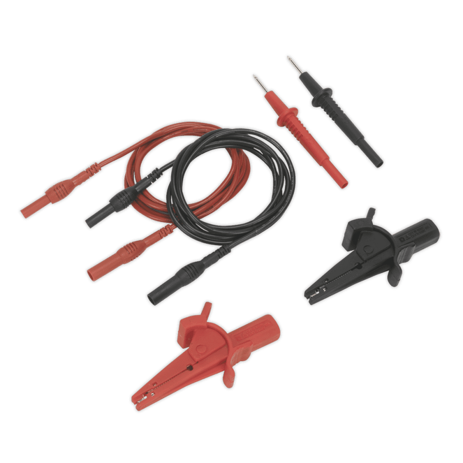 Sealey Automotive Test Lead & Crocodile Clip Set 6pc Model No-TATL