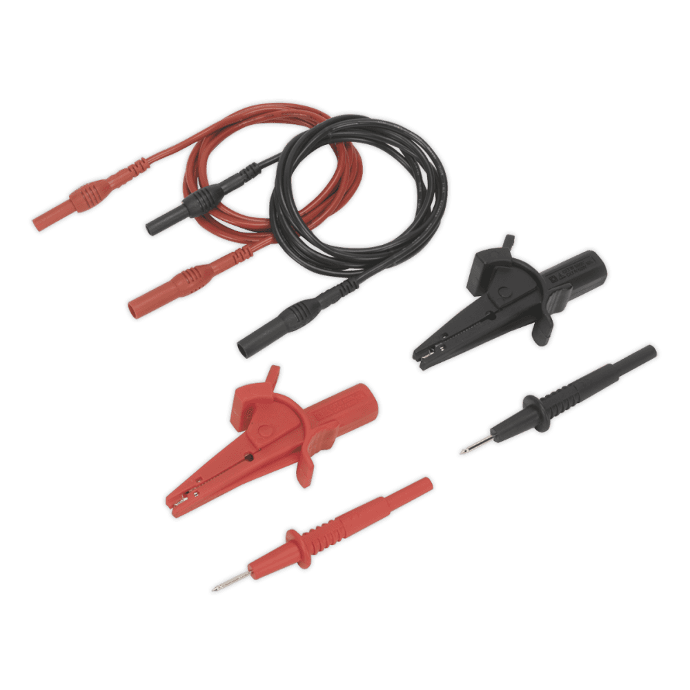 Sealey Automotive Test Lead & Crocodile Clip Set 6pc Model No-TATL