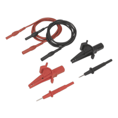 Sealey Automotive Test Lead & Crocodile Clip Set 6pc Model No-TATL
