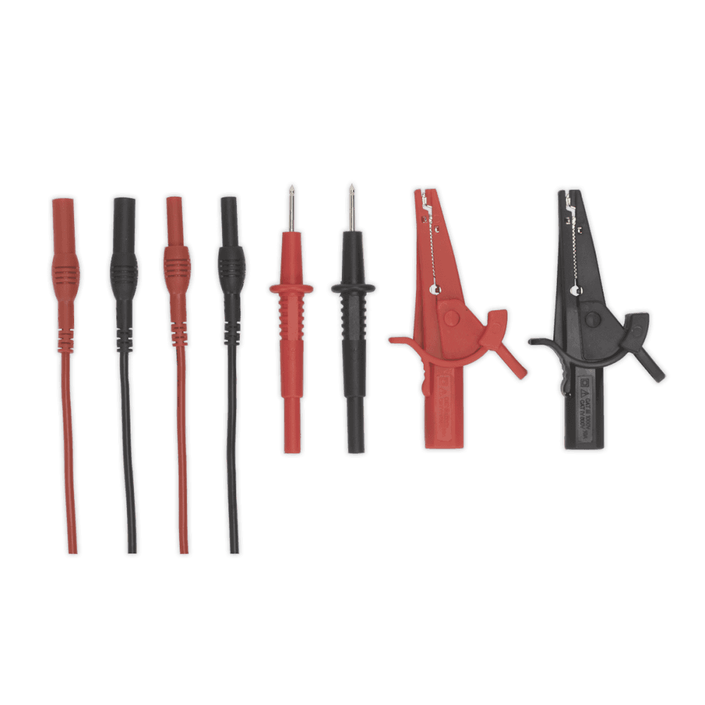 Sealey Automotive Test Lead & Crocodile Clip Set 6pc Model No-TATL