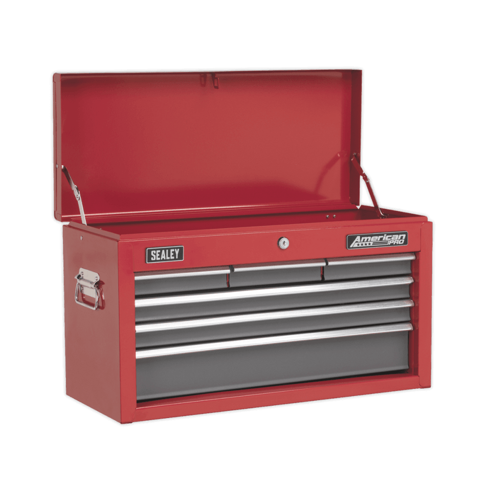 Sealey Topchest 6 Drawer with Ball Bearing Runners - Red/Grey Model No-AP2201BB