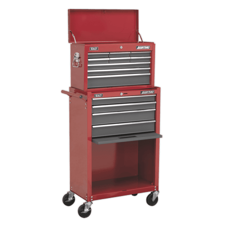 Sealey Topchest & Rollcab Combination 13 Drawer with Ball Bearing Runners - Red/Grey Model No-AP22513BB