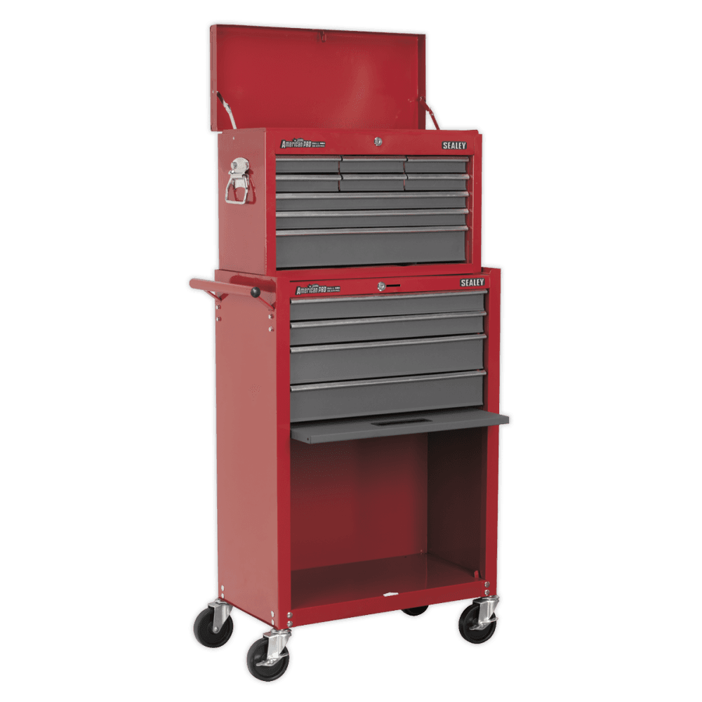 Sealey Topchest & Rollcab Combination 13 Drawer with Ball Bearing Runners - Red/Grey Model No-AP22513BB
