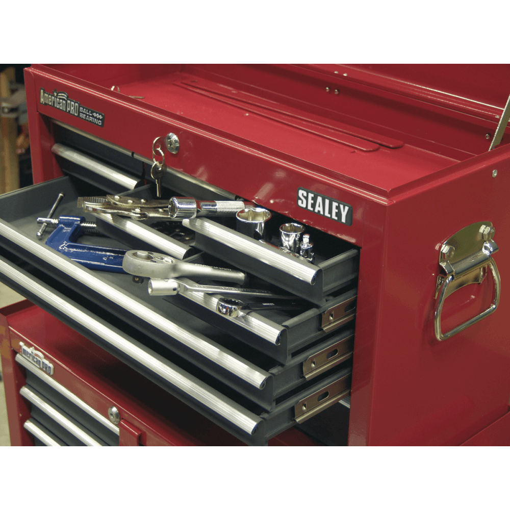 Sealey Topchest 9 Drawer with Ball Bearing Runners - Red/Grey Model No-AP22509BB