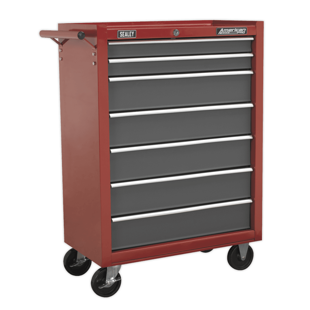 Sealey Rollcab 7 Drawer with Ball Bearing Runners - Red/Grey Model No-AP22507BB