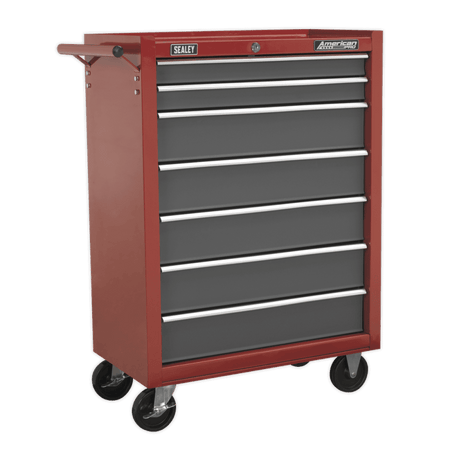 Sealey Rollcab 7 Drawer with Ball Bearing Runners - Red/Grey Model No-AP22507BB