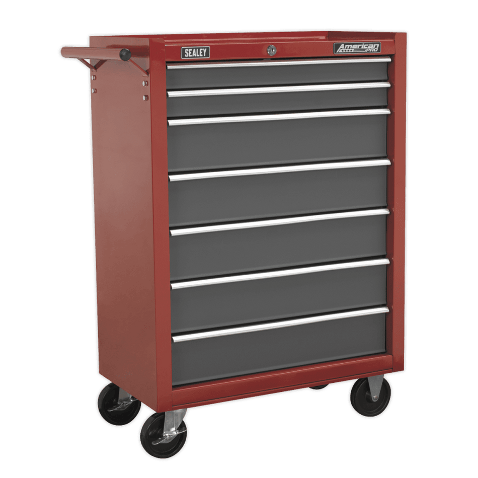 Sealey Rollcab 7 Drawer with Ball Bearing Runners - Red/Grey Model No-AP22507BB