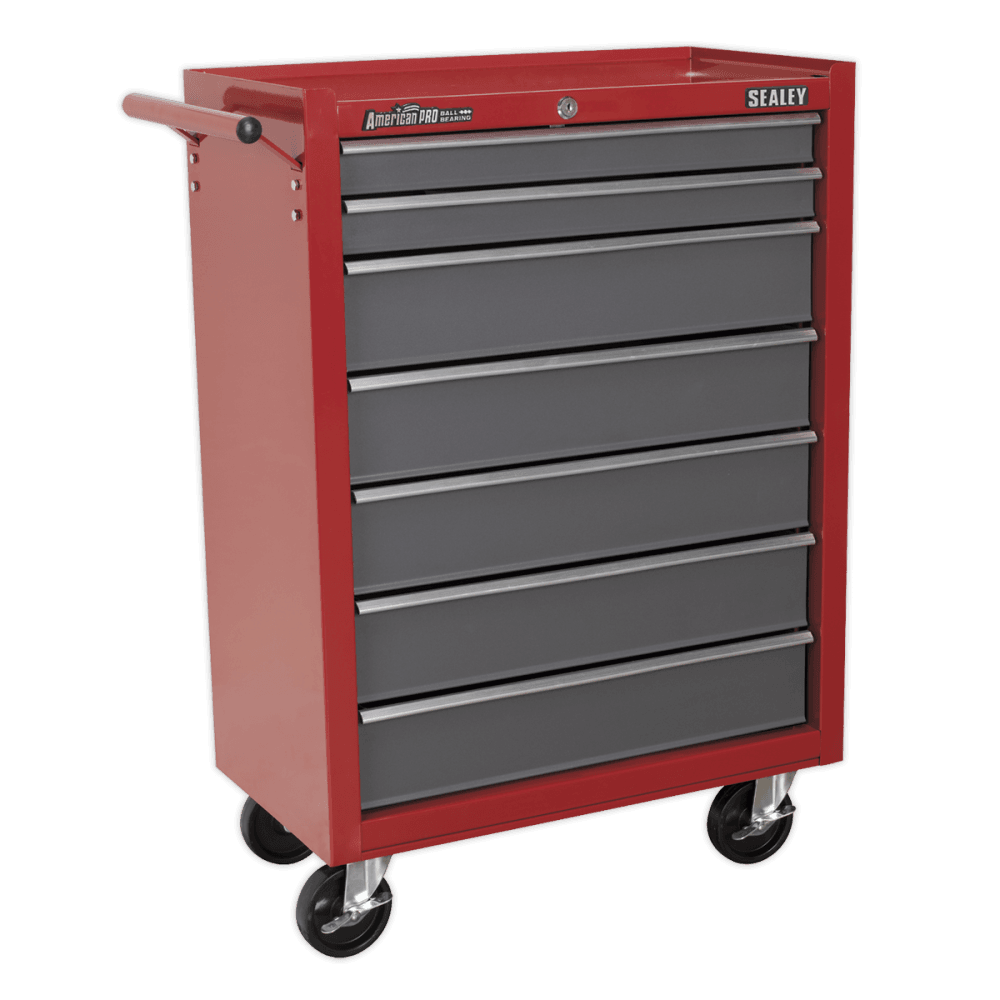 Sealey Rollcab 7 Drawer with Ball Bearing Runners - Red/Grey Model No-AP22507BB