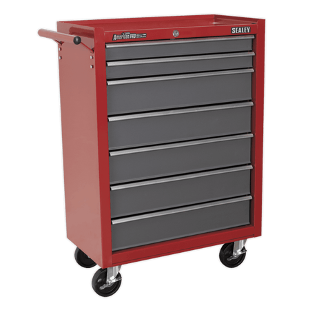Sealey Rollcab 7 Drawer with Ball Bearing Runners - Red/Grey Model No-AP22507BB