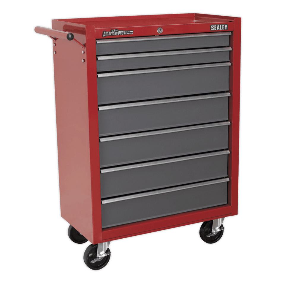 Sealey Rollcab 7 Drawer with Ball Bearing Runners - Red/Grey Model No-AP22507BB