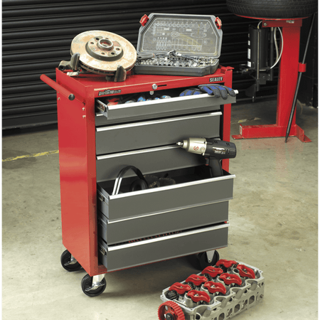 Sealey Rollcab 7 Drawer with Ball Bearing Runners - Red/Grey Model No-AP22507BB