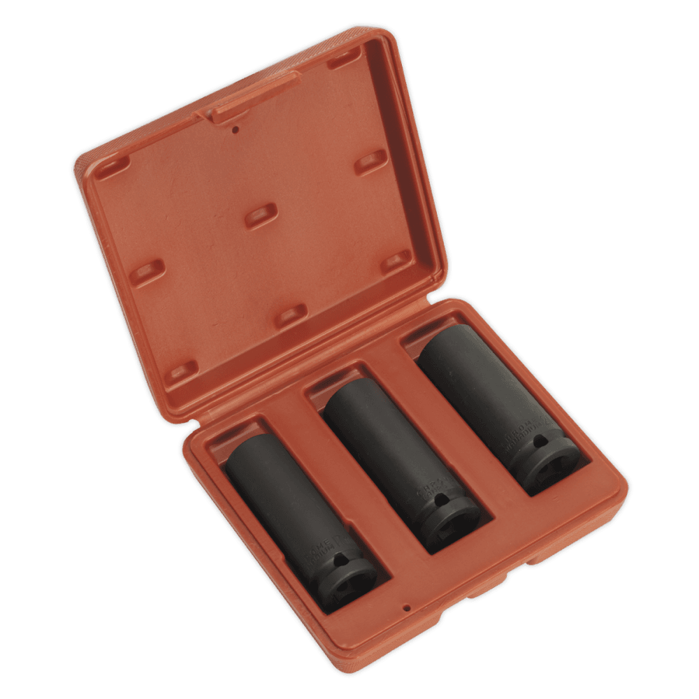 Sealey Impact Socket Set 3pc Deep 1/2"Sq Drive Model No-SX043