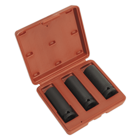 Sealey Impact Socket Set 3pc Deep 1/2"Sq Drive Model No-SX043