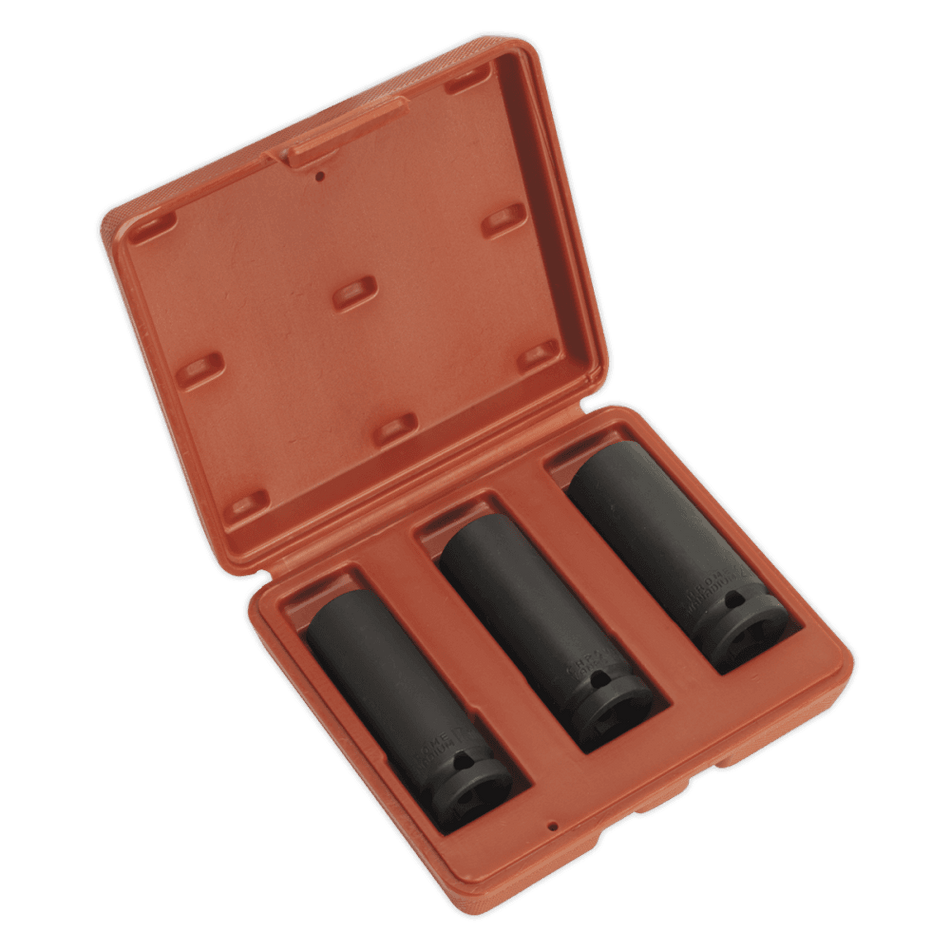 Sealey Impact Socket Set 3pc Deep 1/2"Sq Drive Model No-SX043