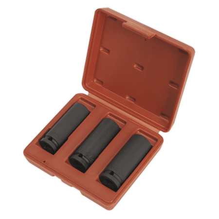 Sealey Impact Socket Set 3pc Deep 1/2"Sq Drive Model No-SX043