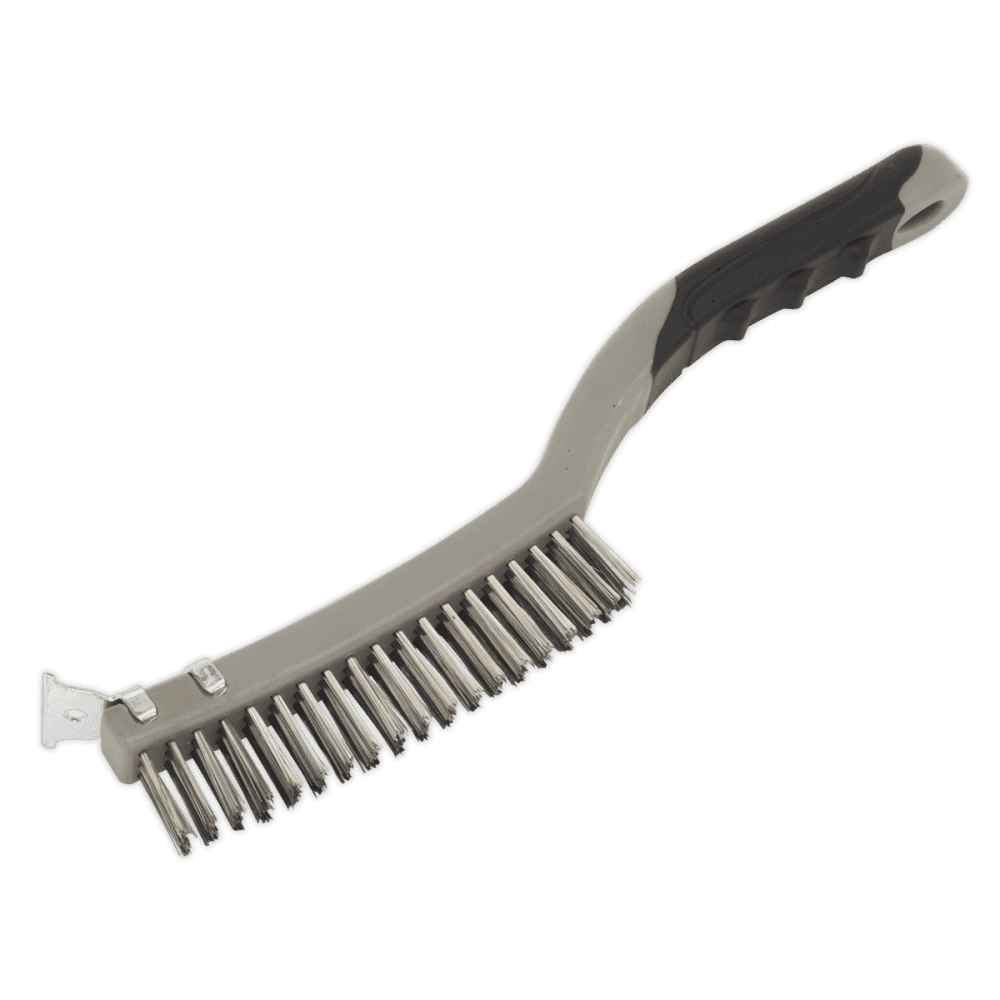 Sealey Wire Brush with Stainless Steel Fill & Scraper Model No-WB105