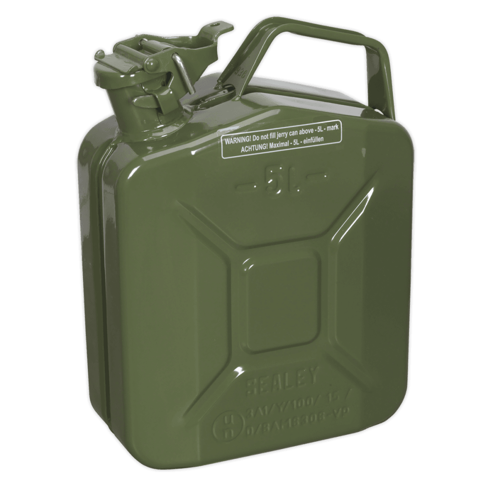 Sealey Jerry Can 5ltr - Green Model No-JC5MG