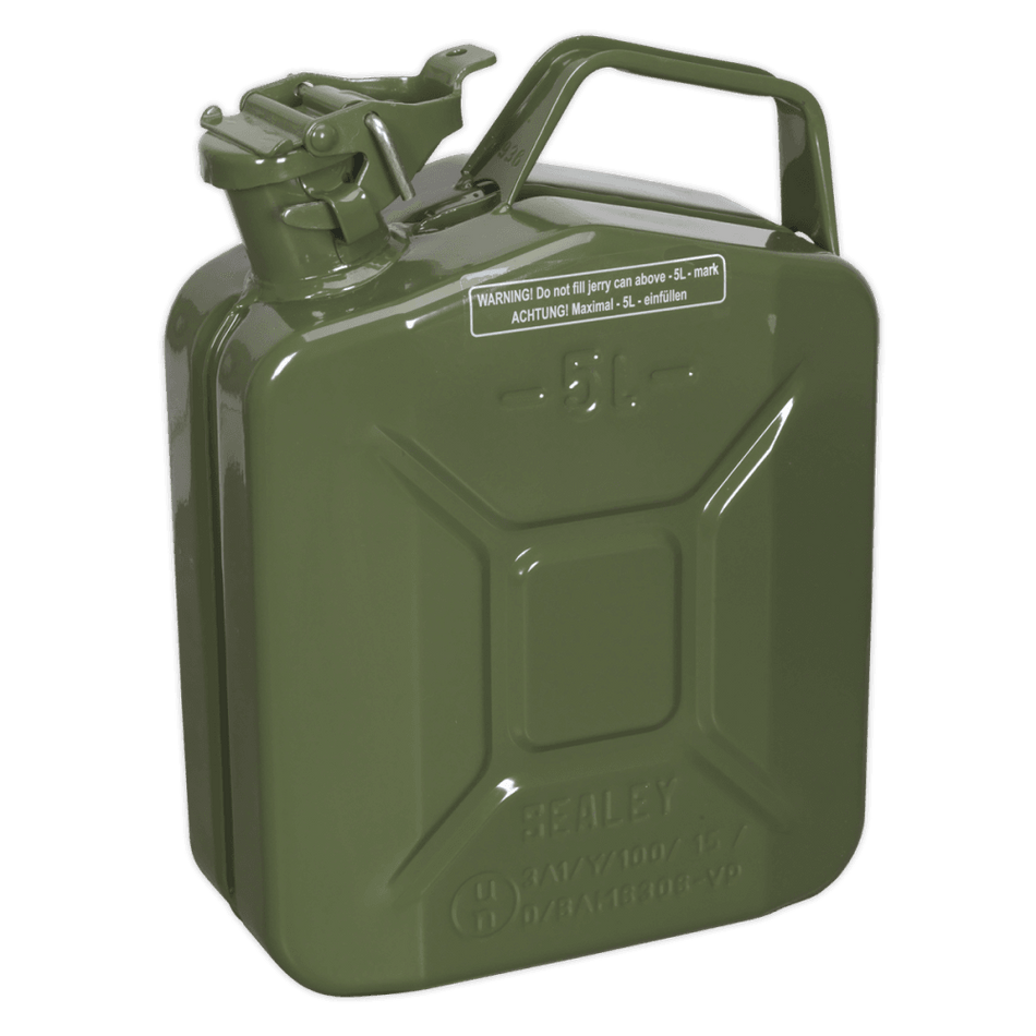 Sealey Jerry Can 5ltr - Green Model No-JC5MG