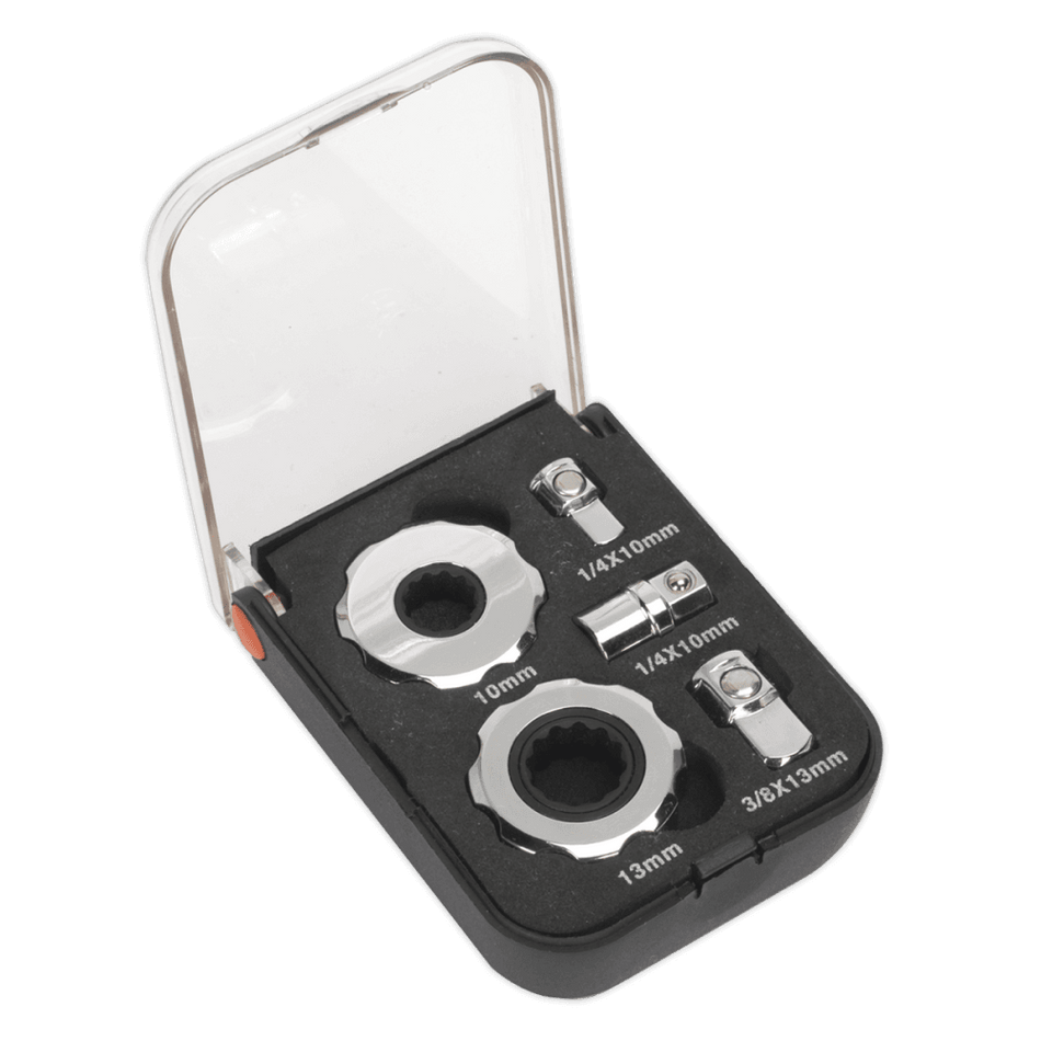 Sealey Palm Ratchet Set 5pc 1/4" & 3/8"Sq Drive Model No-AK6959