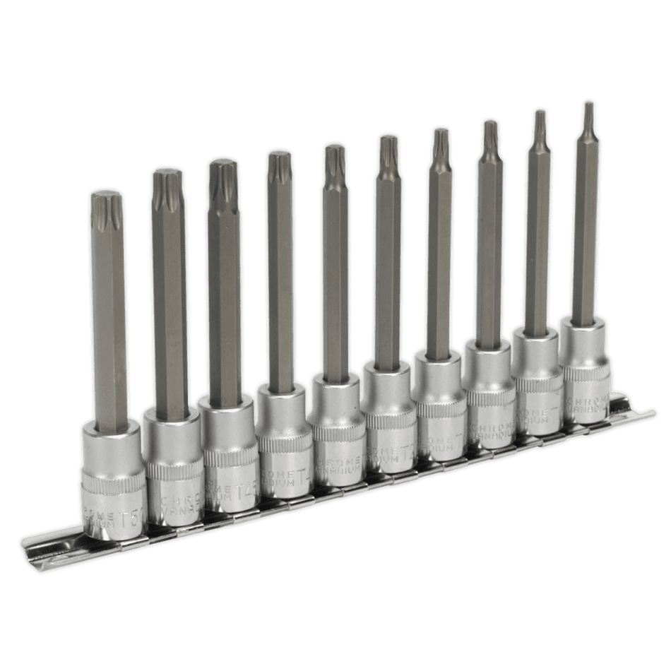 Sealey TRX-Star Socket Bit Set 10pc 3/8"Sq Drive 100mm Model No-AK6236