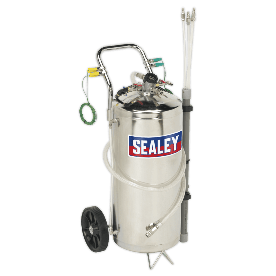 Sealey Air Operated Fuel Drainer 40ltr Stainless Steel Model No-TP200S