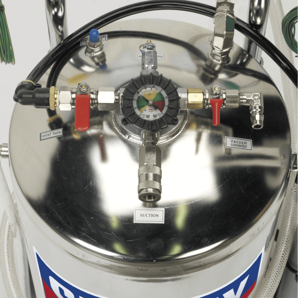 Sealey Air Operated Fuel Drainer 40ltr Stainless Steel Model No-TP200S