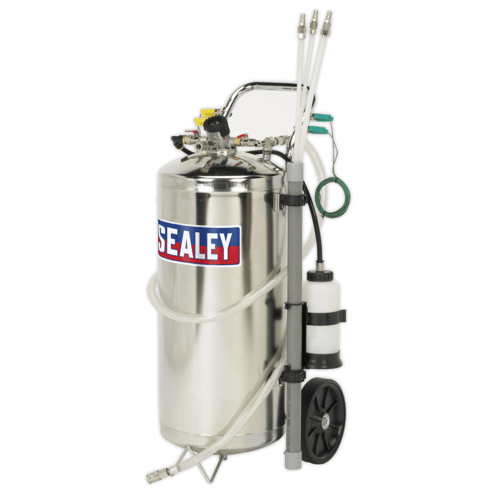 Sealey Air Operated Fuel Drainer 40ltr Stainless Steel Model No-TP200S