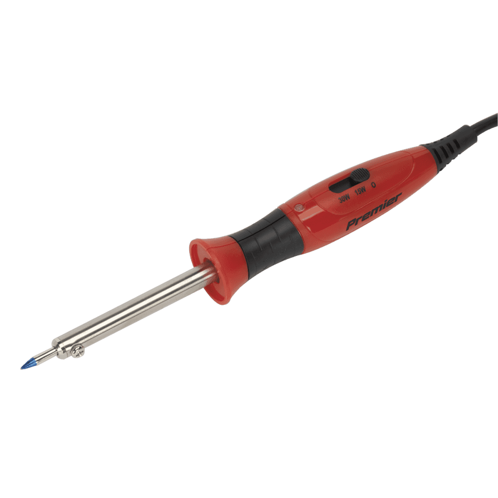 Sealey Professional Soldering Iron with Long Life Tip Dual Wattage 15/30W/230V Model No-SD1530