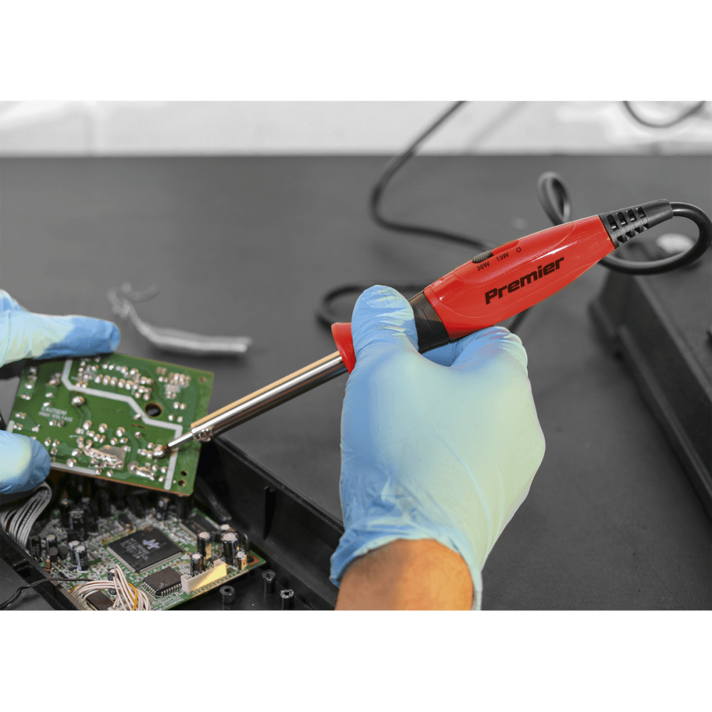 Sealey Professional Soldering Iron with Long Life Tip Dual Wattage 15/30W/230V Model No-SD1530