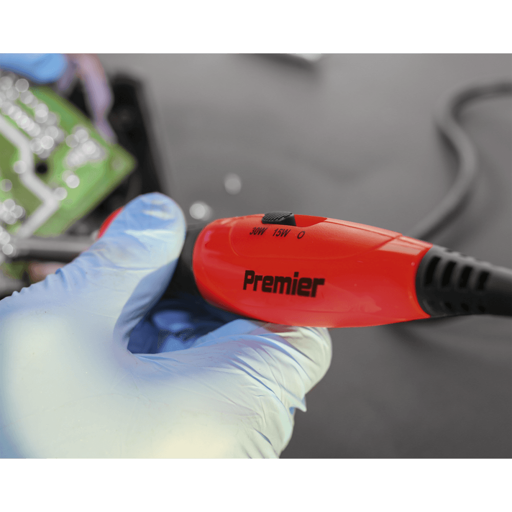 Sealey Professional Soldering Iron with Long Life Tip Dual Wattage 15/30W/230V Model No-SD1530