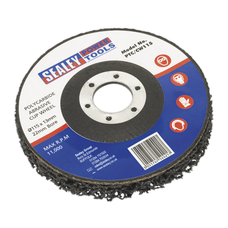 Sealey Polycarbide Cup Wheel 115 x 13 x 22mm Model No-PTC/CW115