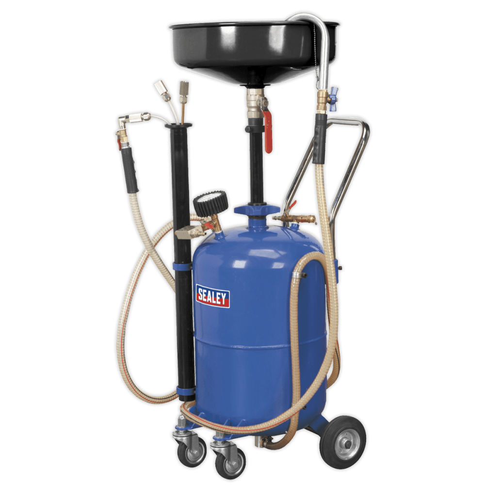 Sealey Mobile Oil Drainer with Probes 35ltr Air Discharge Model No-AK456DX