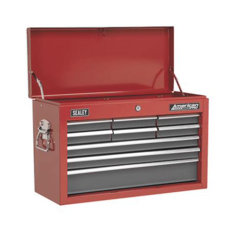 Sealey Topchest & Rollcab Combination 14 Drawer with Ball Bearing Runners - Red/Grey & 239pc Tool Kit Model No-AP2250BBCOMBO