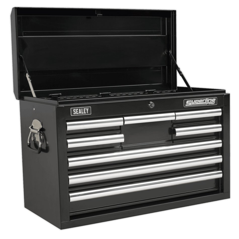 Sealey Topchest & Rollcab Combination 15 Drawer with Ball Bearing Runners - Black & 147pc Tool Kit Model No-APCOMBOBBTK58