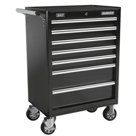 Sealey Topchest & Rollcab Combination 15 Drawer with Ball Bearing Runners - Black & 147pc Tool Kit Model No-APCOMBOBBTK58