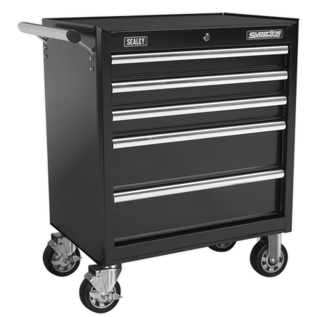 Sealey Topchest & Rollcab Combination 10 Drawer with Ball Bearing Runners - Black with 147pc Tool Kit Model No-APCOMBOBBTK56