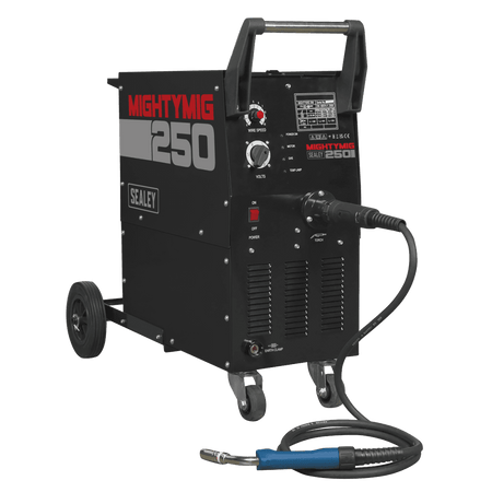 Sealey Professional Gas/No-Gas MIG Welder 250Amp with Euro Torch Model No-MIGHTYMIG250